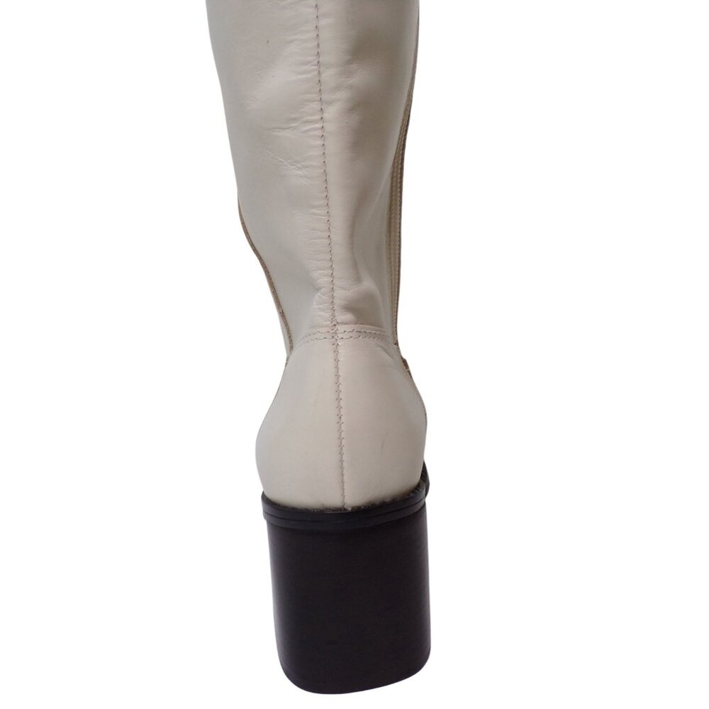 🆕 VINCE CAMUTO Sangeti 2 Wide Calf Tall Knee High Boot 8.5 Off-White - Picture 14 of 16